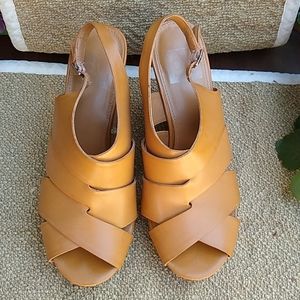Dolce Vita Tan Faux Leather Wedges